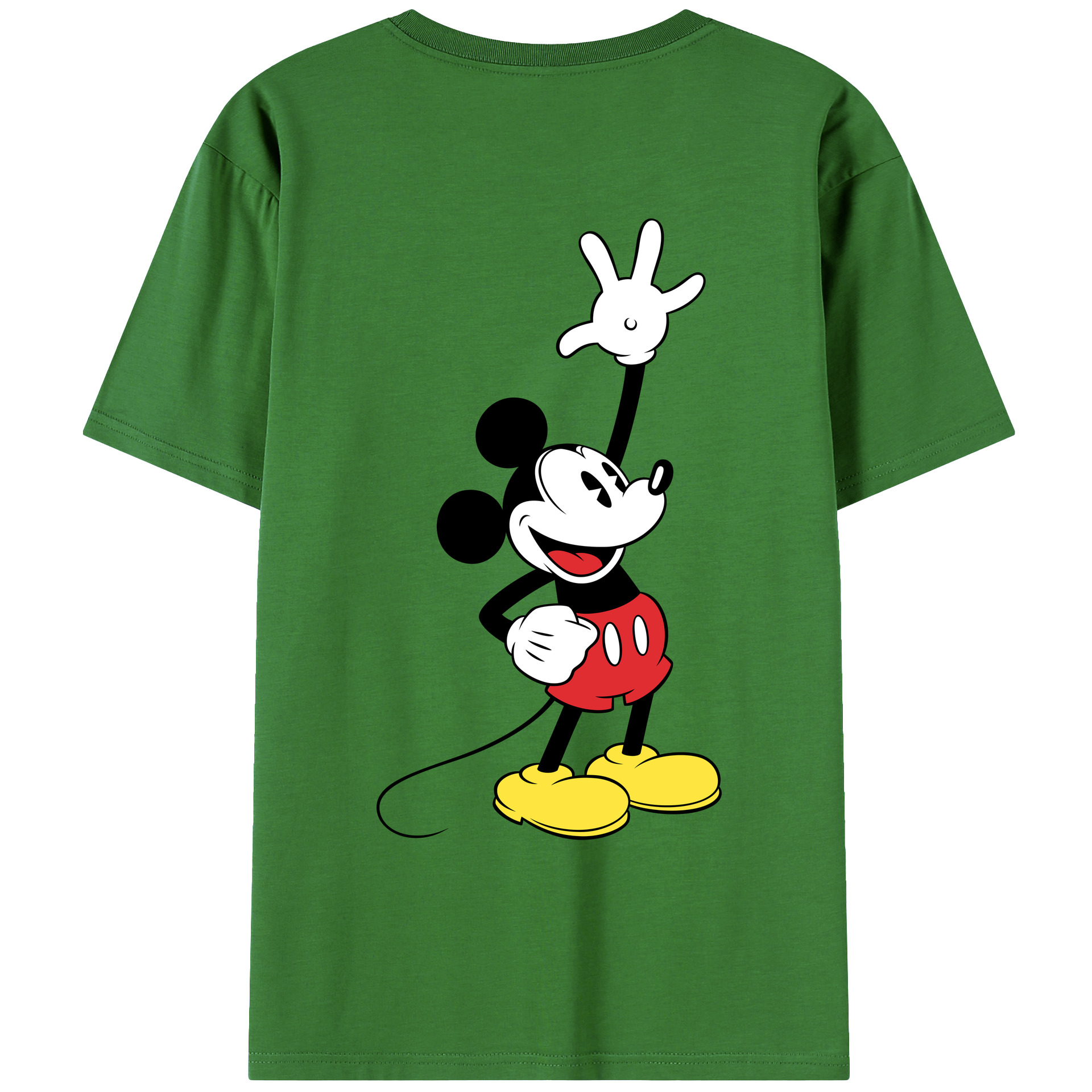 （画像用） ミッキーマウス Mickey Mouse レディース半袖Tシャツ(バックプリント)